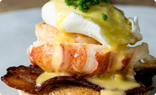 Lobster Benedict with Bacon