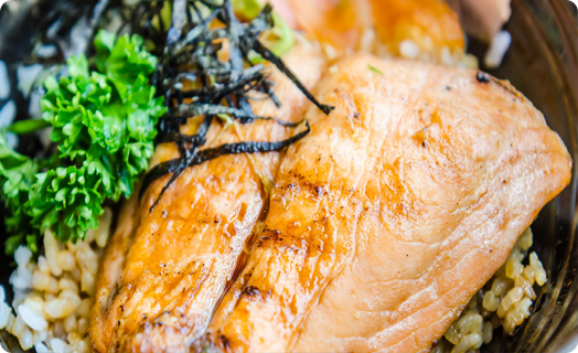 Salmon Pan Seared with Sake Glaze