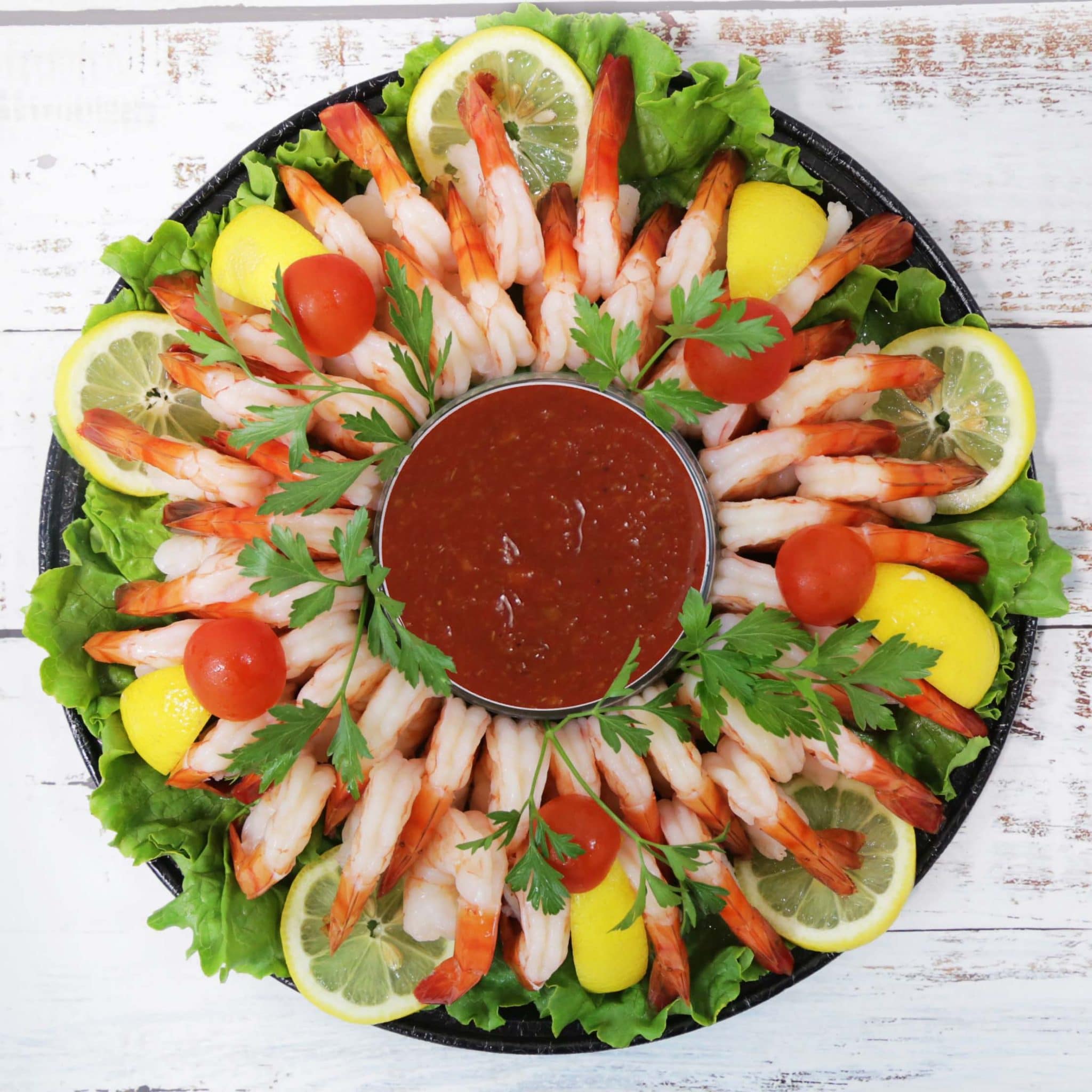 Pretty Shrimp Cocktail Platter Ideas  My aunt make this, and instead 