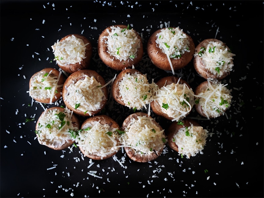 Crab Stuffed Cremini Mushrooms