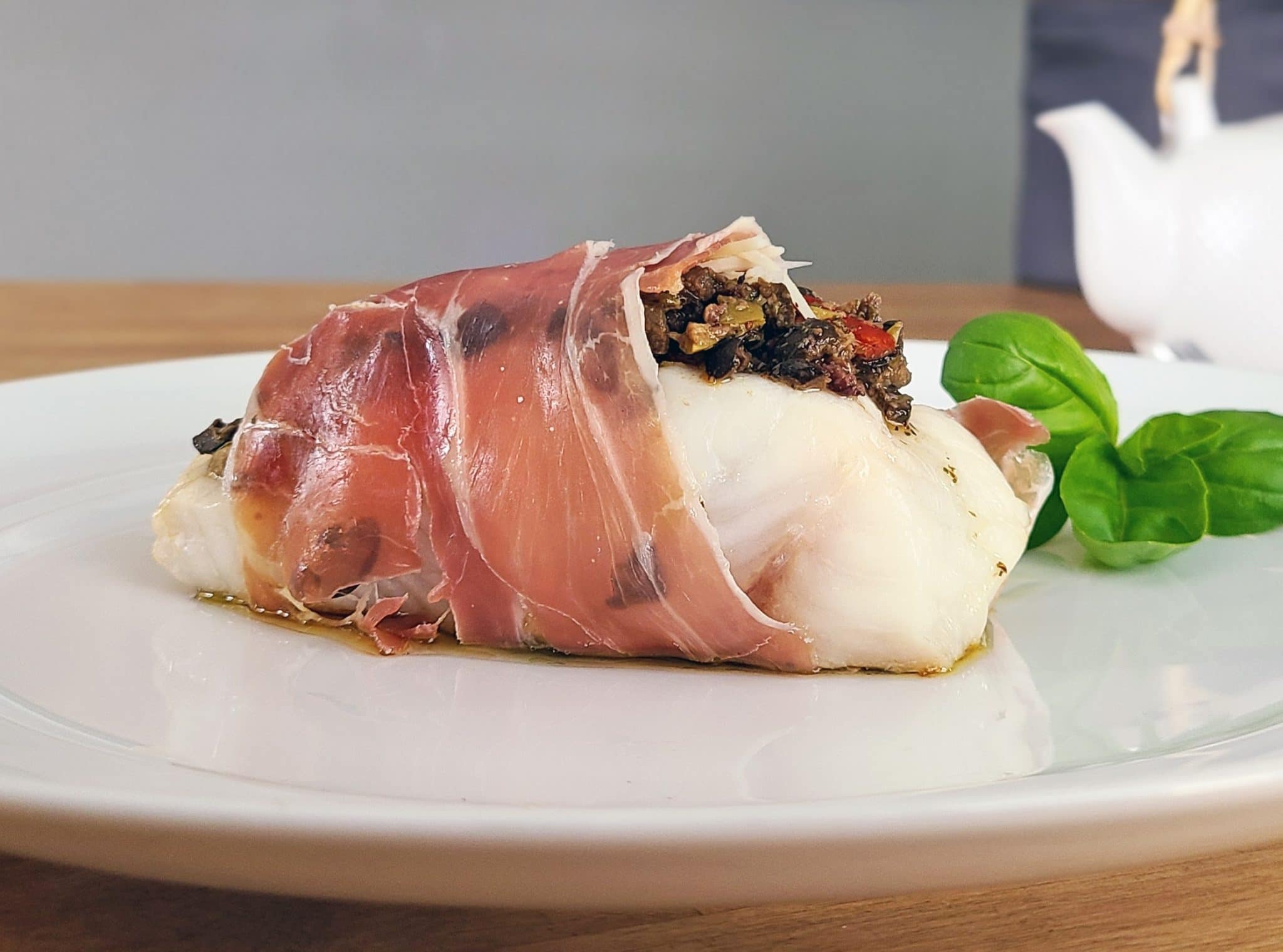 Halibut (Pacific) Wrapped in Prosciutto