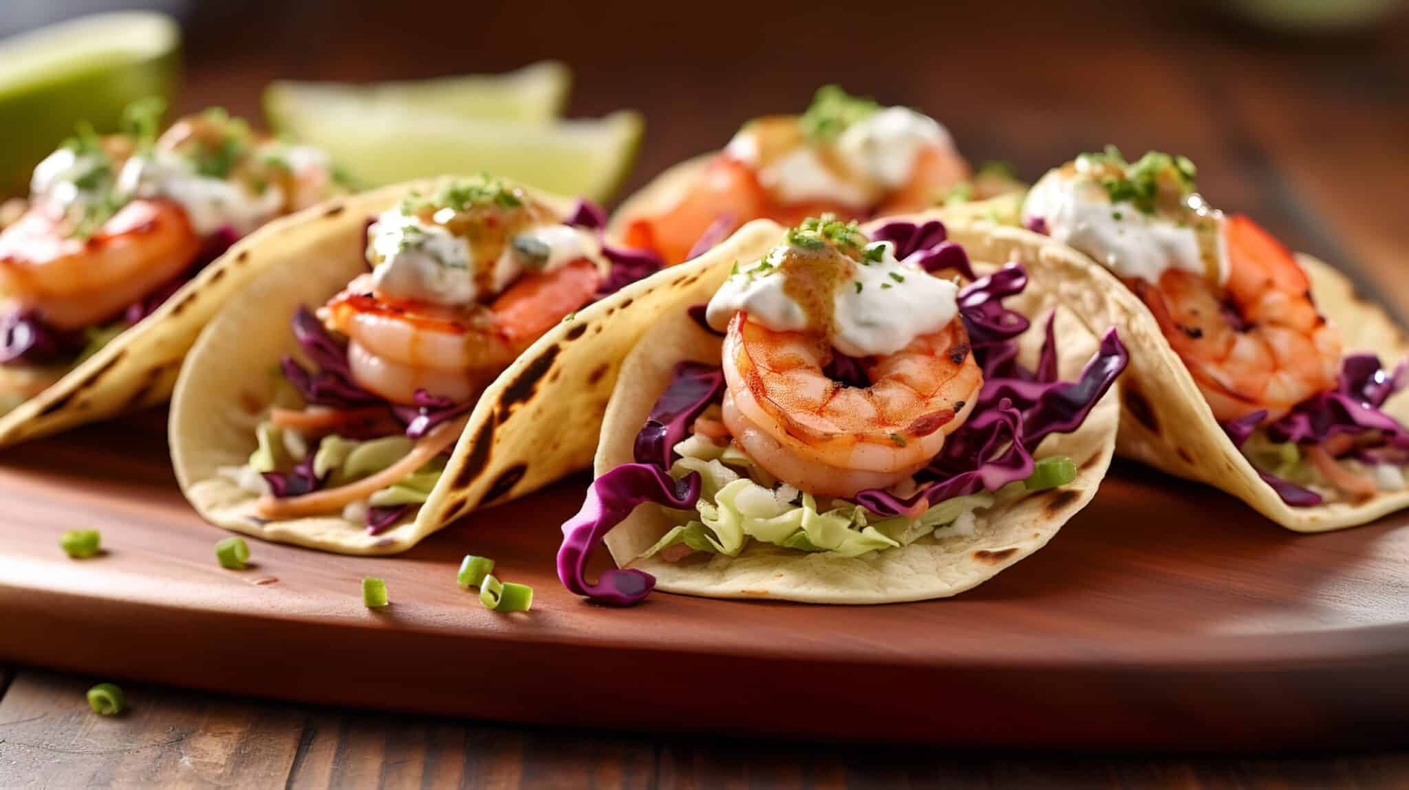 Savor the Sea: Grilled Shrimp Tacos with Fresh Cabbage and Tangy